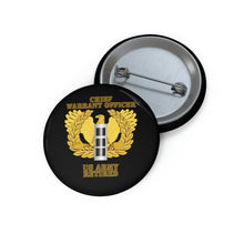 Load image into Gallery viewer, Custom Pin Buttons - Army - Emblem - Warrant Officer - CW3 - Retired