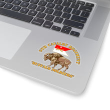 Load image into Gallery viewer, Kiss-Cut Stickers - Army - 9th Cavalry Regiment - Buffalo Soldiers w 9th Cav Guidon