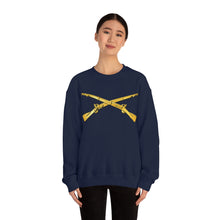 Load image into Gallery viewer, Unisex Heavy Blend Crewneck Sweatshirt - Army - Infantry Branch - Crossed Rifles
