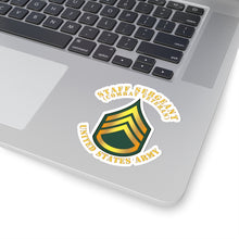 Load image into Gallery viewer, Kiss-Cut Stickers - Army - Staff Sergeant - SSG - Combat Veteran