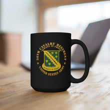 Load image into Gallery viewer, Black Mug 15oz - Army - 38th Cavalry Regiment - Always in Front - DUI X 300