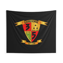 Load image into Gallery viewer, Indoor Wall Tapestries - USMC - 3rd Battalion, 5th Marines - Dark Horse wo Txt
