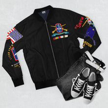 Load image into Gallery viewer, AOP Bomber Jacket - Army - 172nd Infantry Brigade, Ft. Richardson, AK with Cold War Ribbons
