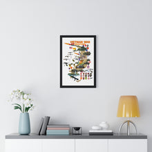 Load image into Gallery viewer, Premium Framed Vertical Poster - Map - Vietnam Units -with Wpns - Equipment