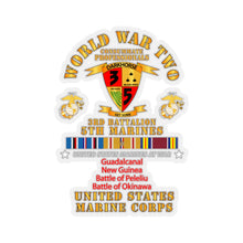 Load image into Gallery viewer, Kiss-Cut Stickers - USMC - WWII - 3rd Bn, 5th Marines - w PAC SVC