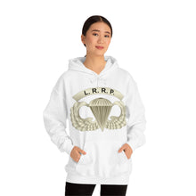 Load image into Gallery viewer, Unisex Heavy Blend Hooded Sweatshirt - Army - LRRP - Basic Airborne Badge w LRRP Tab X 300