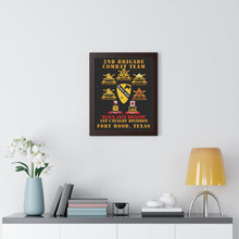Load image into Gallery viewer, Framed Vertical Poster - Army - 2nd BCT, 1st Cav Division - BlackJack - All Sub Units w Ribbon X 300
