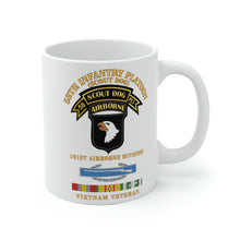 Load image into Gallery viewer, White Ceramic Mug - Army - 58th Infantry Platoon - Scout Dog - W Cib - Vn Svc X 300