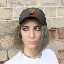 Load image into Gallery viewer, Unisex Twill Hat - 1st Armored Division - Shoulder Sleeve Insignia (SSI) without Text - Direct to Garment (DTG) Printed