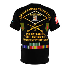 Load image into Gallery viewer, AOP - Army - 2nd Battalion, 16th Infantry Regiment "Rangers" with Army Commendation, Army Achievement, National Defense and Service Ribbon