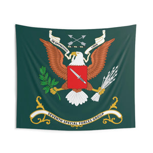 Indoor Wall Tapestries - 7th Special Forces Group - Regimental Colors Tapestry