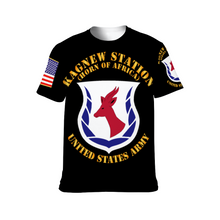 Load image into Gallery viewer, AOP - Army - Kagnew Station with Map Asmara Eritrea - Front /Back - L/R Sleeve T-Shirt