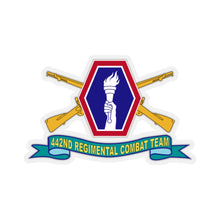 Load image into Gallery viewer, Kiss-Cut Stickers - Army - 442nd Infantry Regimental Combat Team w Br - SSI - Ribbon X 300