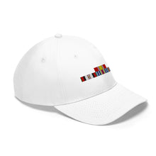 Load image into Gallery viewer, Afghanistan War Service Ribbon Bar - Unisex Twill Hat - Direct to Garment (DTG) Printed