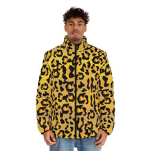Load image into Gallery viewer, Men's Puffer Jacket (AOP) - Leopard Spots