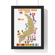 Load image into Gallery viewer, Premium Framed Vertical Poster - Map - Vietnam Units - 3 wo DS