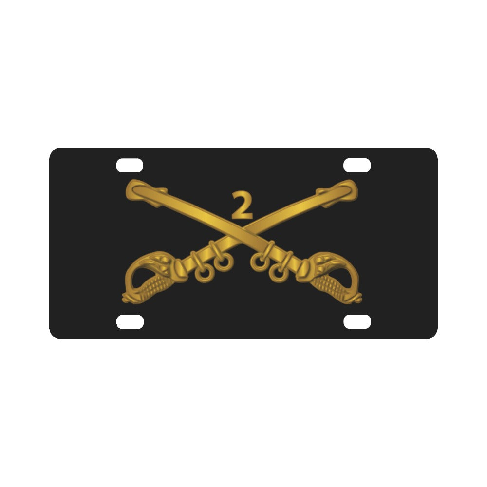 Army - 2nd Cavalry Branch wo Txt Classic License Plate