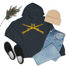 Load image into Gallery viewer, Unisex Heavy Blend Hooded Sweatshirt - Army - 24th Infantry Regiment Branch Wo Txt