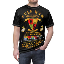 Load image into Gallery viewer, Unisex AOP Cut & Sew Tee - USMC - Gulf War Veteran - 3rd Bn, 5th Marines w CAR GULF SVC