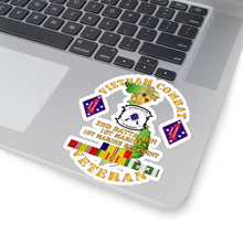 Load image into Gallery viewer, Kiss-Cut Stickers - USMC - Vietnam Combat Vet w 2nd Bn - 1st Marines - 1st Marine Regt w CAR VN SVC