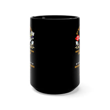 Load image into Gallery viewer, Black Mug 15oz - USN - Humanitarian Svc - NMCB 23 Typhoon Russ - HUMAN SVC X 300