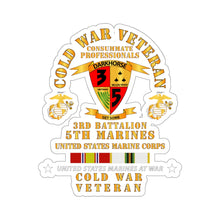 Load image into Gallery viewer, Kiss-Cut Stickers - USMC - Cold War Vet - 3rd Bn, 5th Marines w COLD SVC X 300