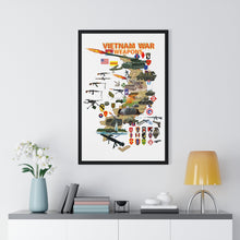 Load image into Gallery viewer, Premium Framed Vertical Poster - Map - Vietnam Units -with Wpns - Equipment