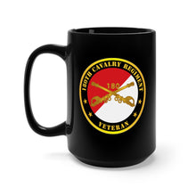 Load image into Gallery viewer, Black Mug 15oz - Army - 180th Cavalry Regiment Branch Veteran - Red - White X 300