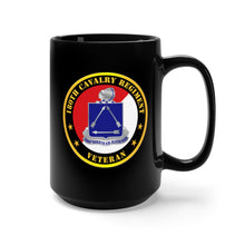 Load image into Gallery viewer, Black Mug 15oz - Army - 180th Cavalry Regiment Veteran - Red - White X 300