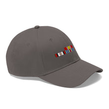 Load image into Gallery viewer, Afghanistan War Service Ribbon Bar - Unisex Twill Hat - Direct to Garment (DTG) Printed
