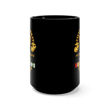 Load image into Gallery viewer, Black Mug 15oz - USMC - Vietnam Combat Vet - 1st MP Bn - DaNang - VN SVC