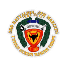 Load image into Gallery viewer, Kiss-Cut Stickers - USMC - 3rd Battalion, 4th Marines - The Bull