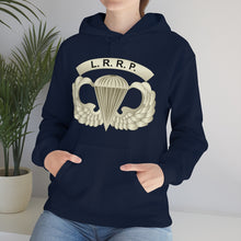 Load image into Gallery viewer, Unisex Heavy Blend Hooded Sweatshirt - Army - LRRP - Basic Airborne Badge w LRRP Tab X 300