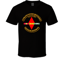 Load image into Gallery viewer, 5th Infantry Division with Vietnam Service Ribbons - T-Shirts - Classic