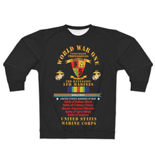 Load image into Gallery viewer, AOP Unisex Sweatshirt - USMC - WWI - 3rd Bn, 5th Marines - w WWI Ribbon - Streamer