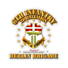 Load image into Gallery viewer, Kiss-Cut Stickers - Army - 2nd Battalion 6th Infantry - Berlin Brigade