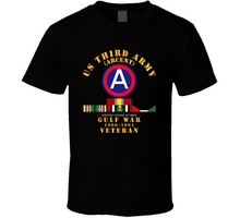 Load image into Gallery viewer, 3rd United States Army - Gulf War 1990 to 1991 with Service Ribbons, Southwest Asia Service Medal with 2 Bronze Stars T Shirt, Hoodie and Premium