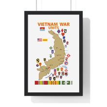 Load image into Gallery viewer, Premium Framed Vertical Poster - Map - Vietnam Units - 3 wo DS