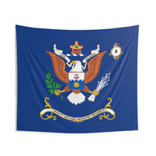 Load image into Gallery viewer, Indoor Wall Tapestries - 4th Battalion, 22nd Infantry Regiment - "Deeds, Not Words" - Regimental Colors Tapestry