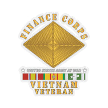 Load image into Gallery viewer, Kiss-Cut Stickers - Army - Finance Corps - Vietnam Vet w VN SVC X300