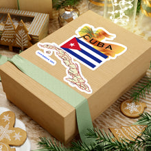 Load image into Gallery viewer, Kiss-Cut Stickers - Cuba - Cuba with Palm and Map X 300
