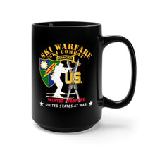 Load image into Gallery viewer, Black Mug 15oz - SOF - Ranger Tab - Ski Warfare - Ski Combat - Winter Warfare X 300