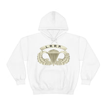Load image into Gallery viewer, Unisex Heavy Blend Hooded Sweatshirt - Army - LRRP - Basic Airborne Badge w LRRP Tab X 300