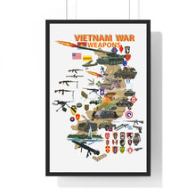 Load image into Gallery viewer, Premium Framed Vertical Poster - Map - Vietnam Units -with Wpns - Equipment