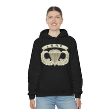 Load image into Gallery viewer, Unisex Heavy Blend Hooded Sweatshirt - Army - LRRP - Basic Airborne Badge w LRRP Tab X 300