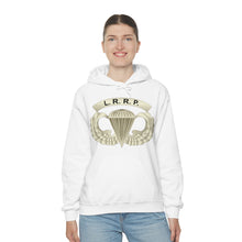 Load image into Gallery viewer, Unisex Heavy Blend Hooded Sweatshirt - Army - LRRP - Basic Airborne Badge w LRRP Tab X 300