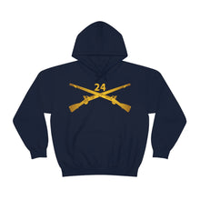 Load image into Gallery viewer, Unisex Heavy Blend Hooded Sweatshirt - Army - 24th Infantry Regiment Branch Wo Txt