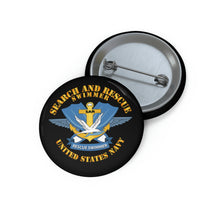Load image into Gallery viewer, Custom Pin Buttons - Navy - Search and Rescue Swimmer