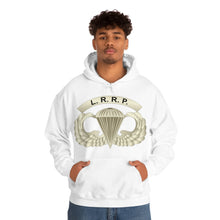 Load image into Gallery viewer, Unisex Heavy Blend Hooded Sweatshirt - Army - LRRP - Basic Airborne Badge w LRRP Tab X 300