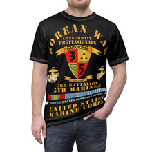 Load image into Gallery viewer, Unisex AOP Cut & Sew Tee - USMC - Korean War - 3rd Bn, 5th Marines w KOREA SVC